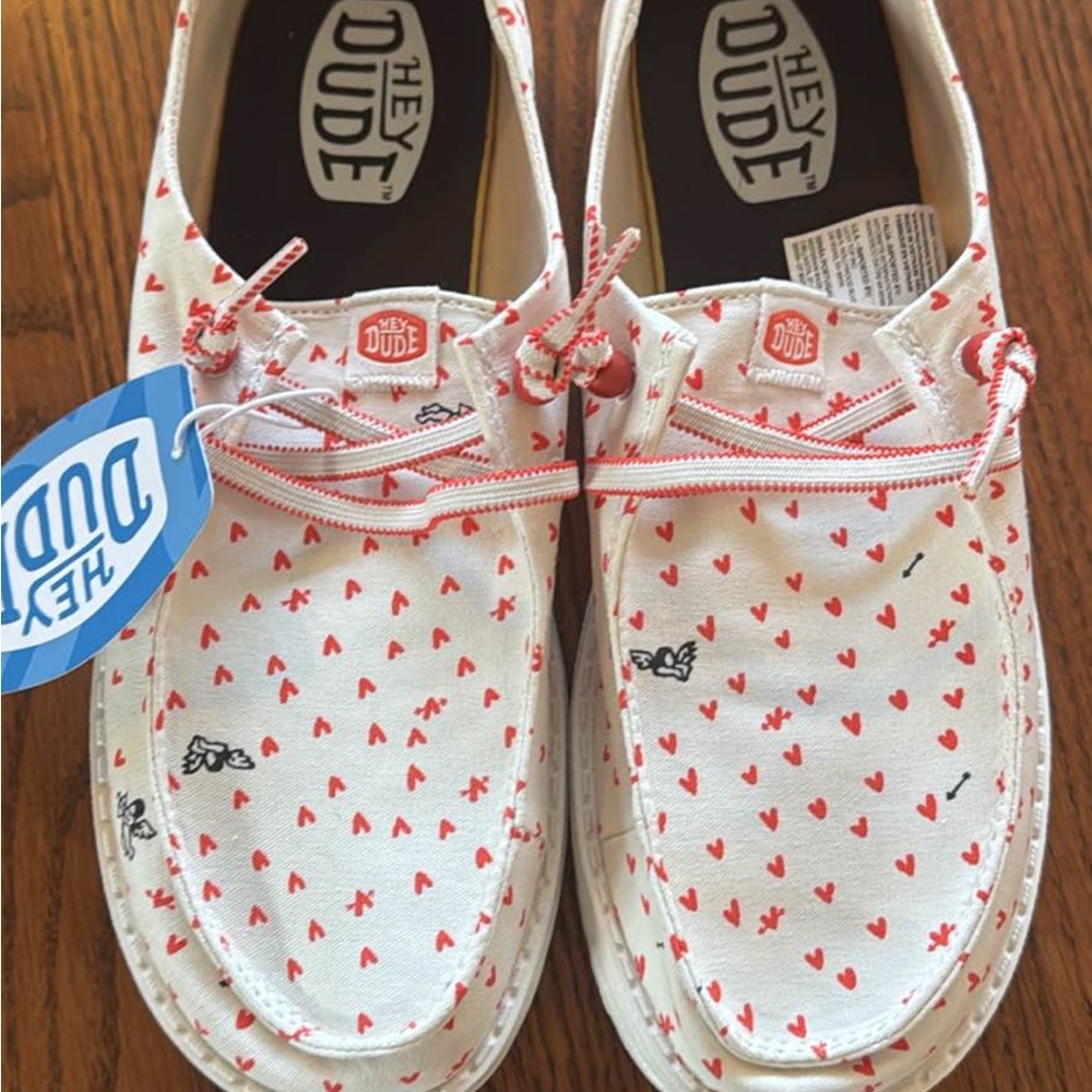 Hey Dude Wendy Hearts Women’s Shoes, SZ 10 - Picture 3 of 6